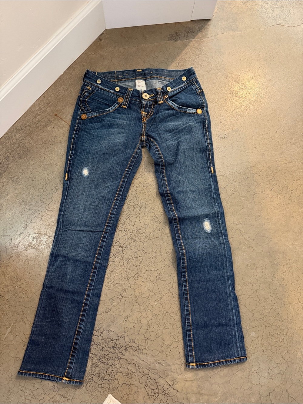 True Religion Women's Blue Boot Cut Jeans with Contrast Stitching - Picture 5 of 7